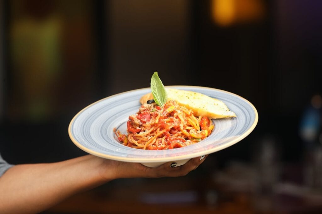 upclose of pasta dish
